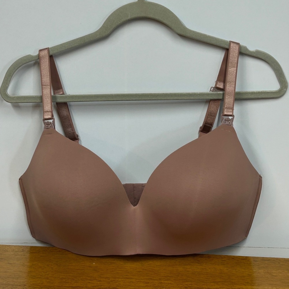 Auden Nursing Lightly Lined Wirefree Bra 38DDD Mauve Pink F16827106